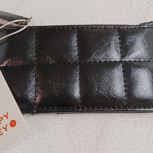 POPPY GREY Black Napa Quilted Faux Patent Leather - Picture 3 of 5